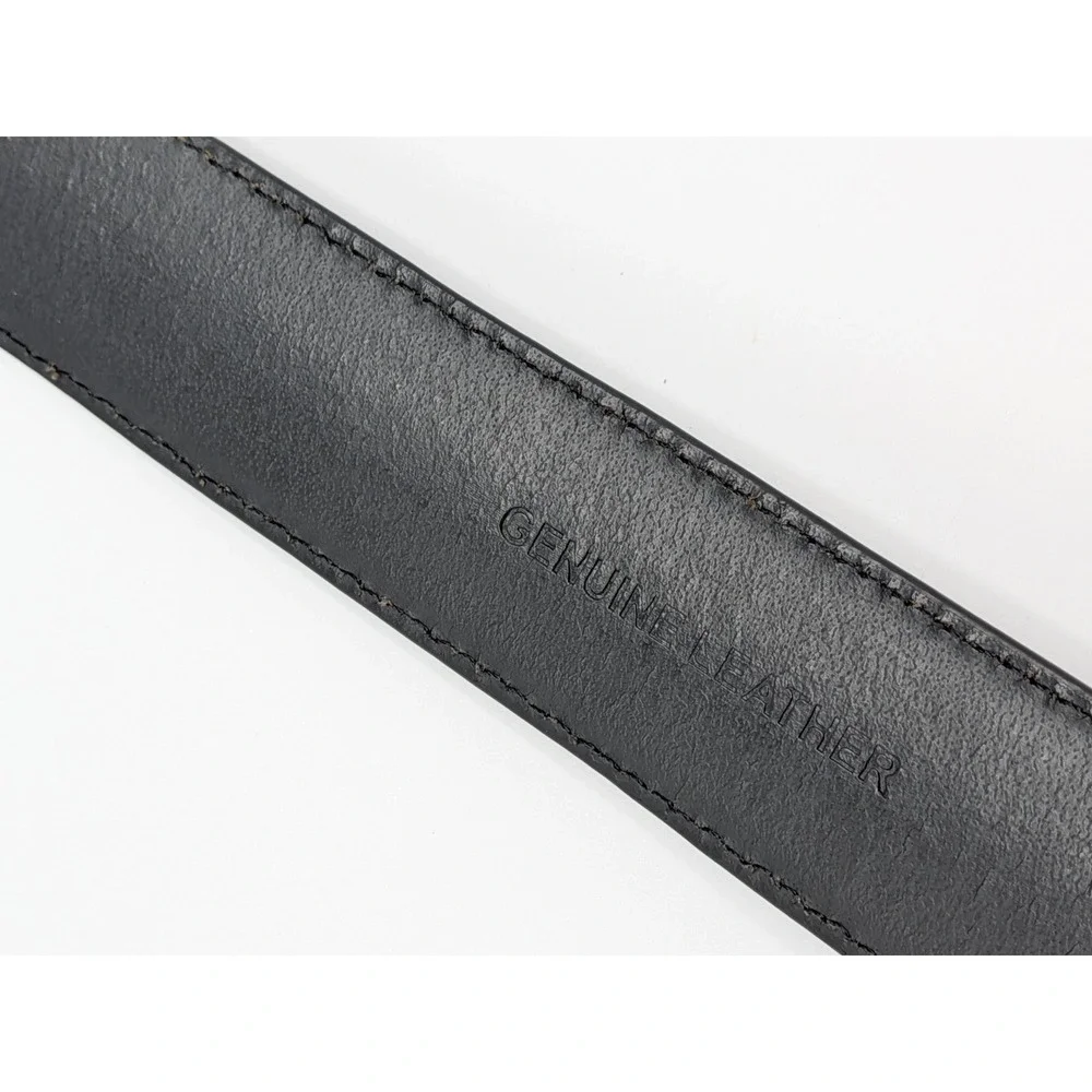 Florsheim Leather Belt Black Size 32 Men's Dress Belt Silver Buckle‎
